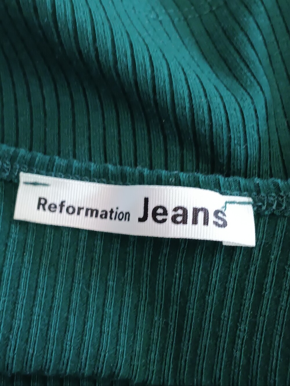 Reformation Ribbed Green Tank  S - Picture 5 of 6
